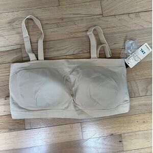NEW Truekind Women's 2XL Convertible Strapless Bandeau Bra Beige Adhesive FLAW